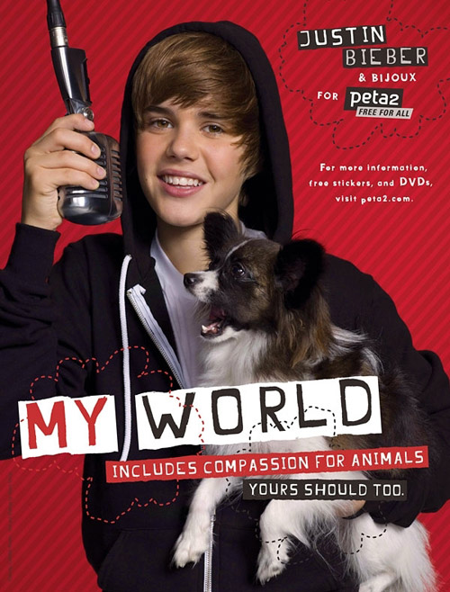 Justin Bieber xì tin ủng hộ PETA